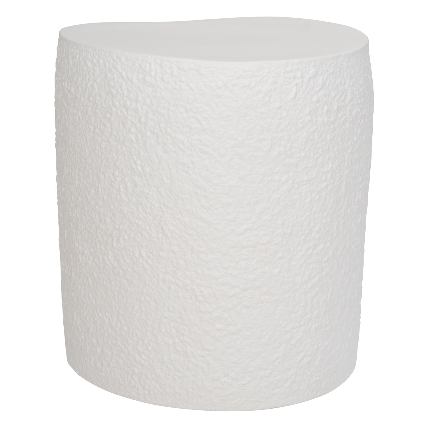 Table d'appoint en céramique artisanale martelée biologique avec plateau lisse pour chambre ou salon