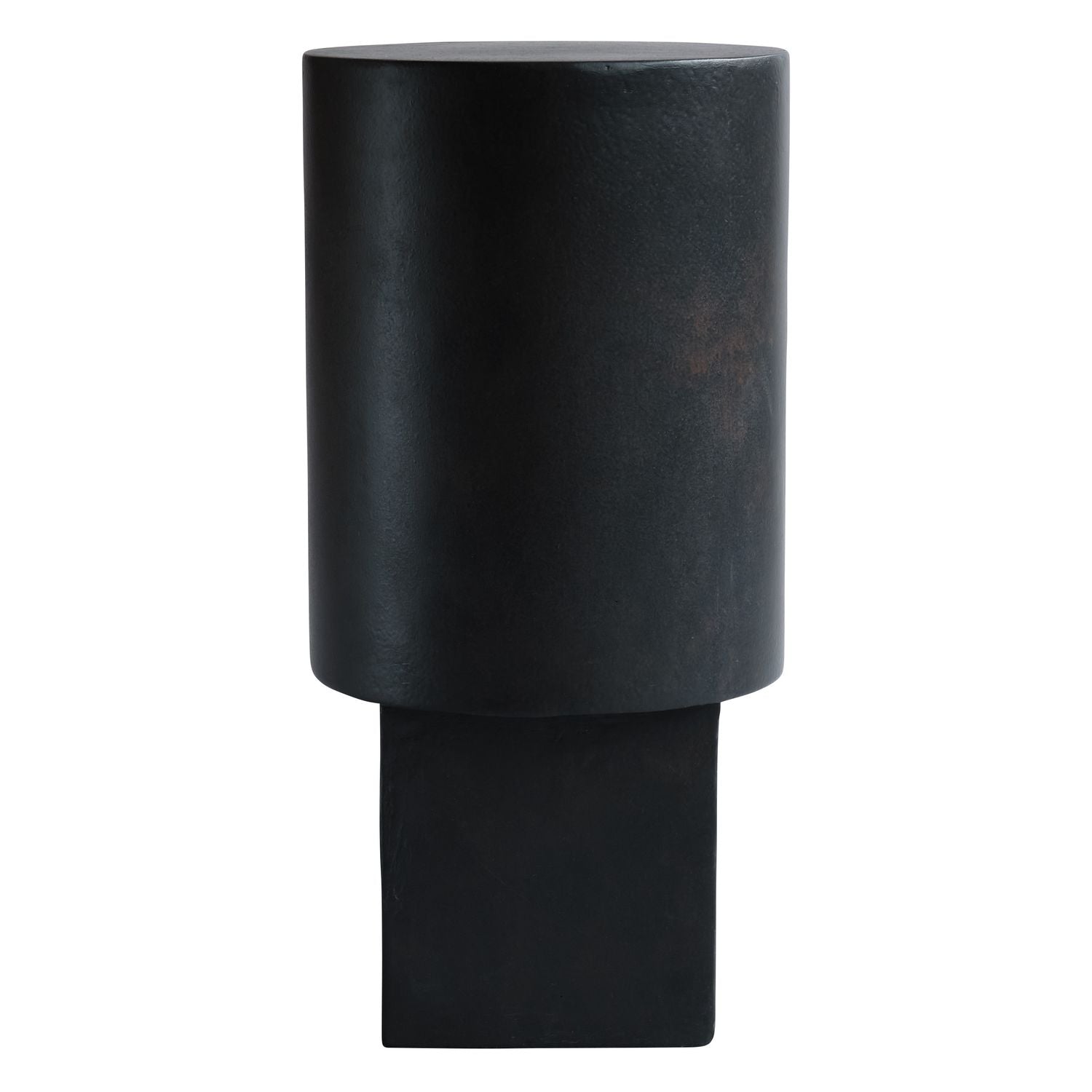 Table d'appoint en béton fibré architectural avec pied géométrique pour salon ou chambre à coucher