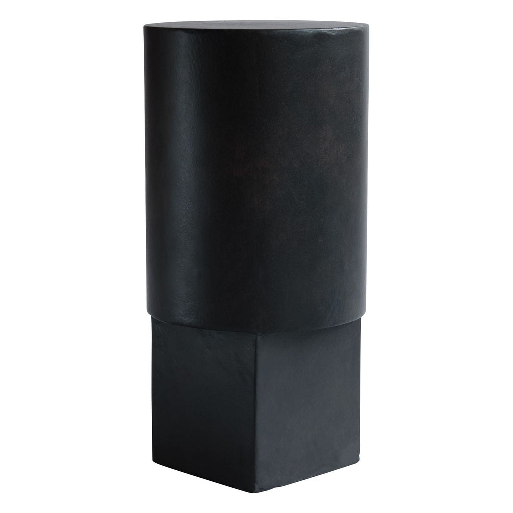 Table d'appoint en béton fibré architectural avec pied géométrique pour salon ou chambre à coucher