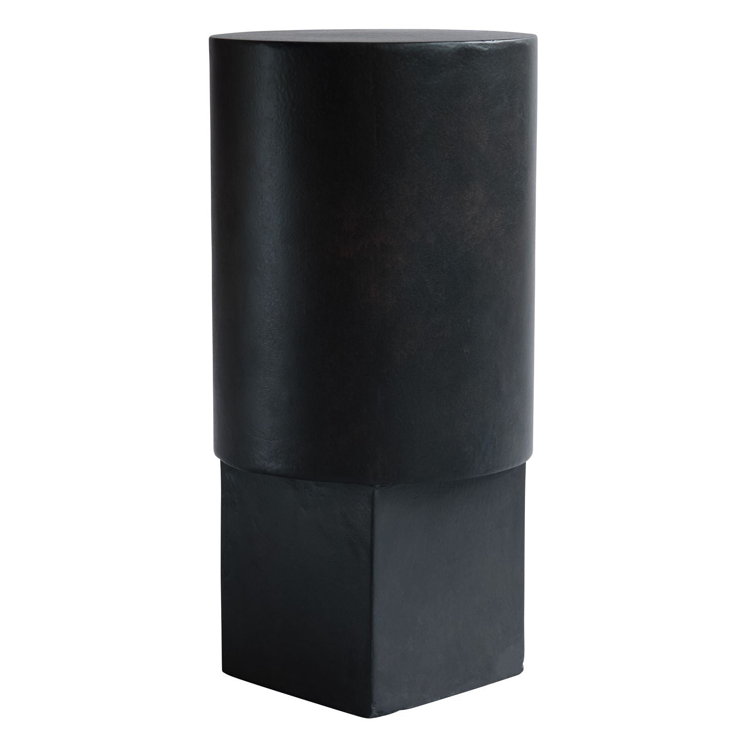 Table d'appoint en béton fibré architectural avec pied géométrique pour salon ou chambre à coucher