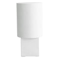 Table d'appoint en béton fibré architectural avec pied géométrique pour salon ou chambre à coucher