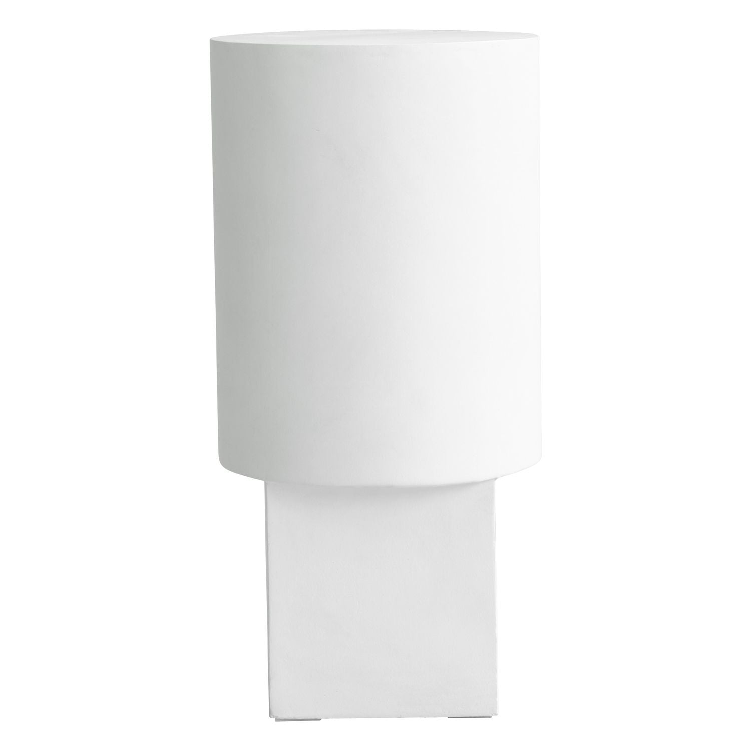 Table d'appoint en béton fibré architectural avec pied géométrique pour salon ou chambre à coucher