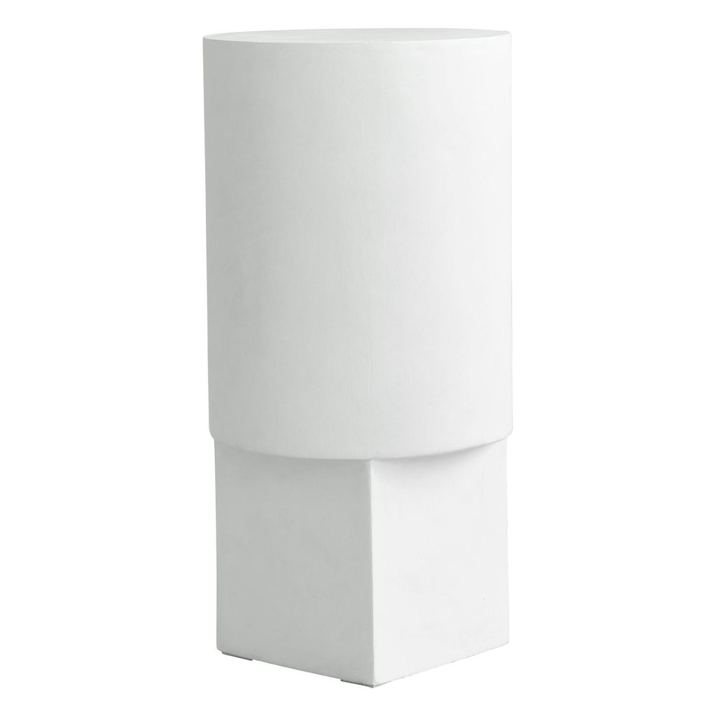 Table d'appoint en béton fibré architectural avec pied géométrique pour salon ou chambre à coucher