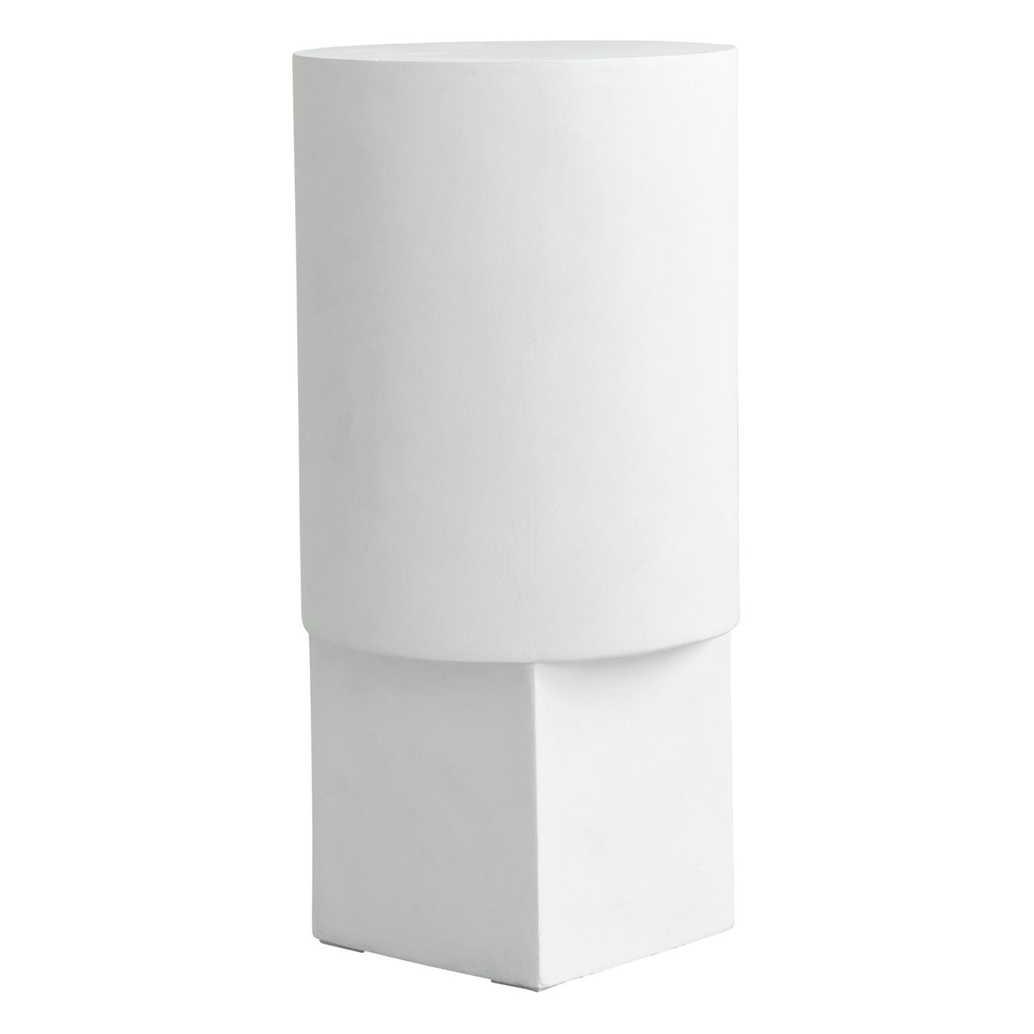 Table d'appoint en béton fibré architectural avec pied géométrique pour salon ou chambre à coucher