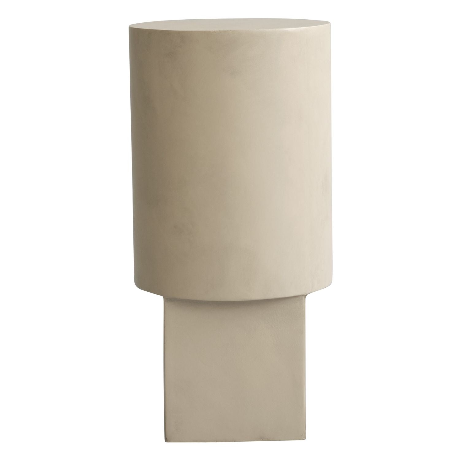 Table d'appoint en béton fibré architectural avec pied géométrique pour salon ou chambre à coucher