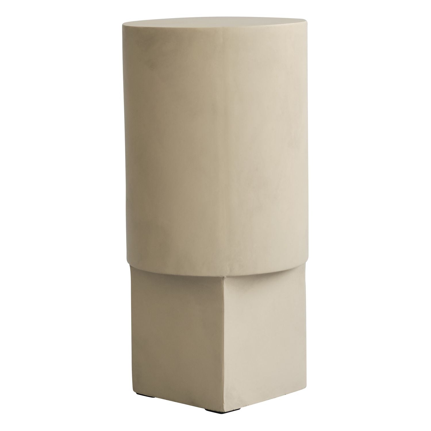 Table d'appoint en béton fibré architectural avec pied géométrique pour salon ou chambre à coucher