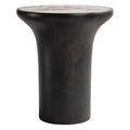 Table d'appoint ronde en béton et marbre Calacatta d'inspiration années 70 avec base incurvée pour salon ou chambre à coucher