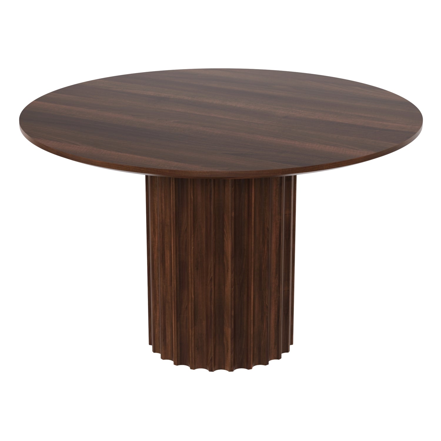 Table à manger ronde moderne en bois massif avec pieds réglables pour salle à manger