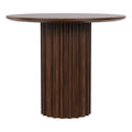 Table à manger ronde moderne en bois massif avec pieds réglables pour salle à manger