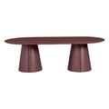 Table de salle à manger ou de conférence rectangulaire en stratifié d'acier contemporain avec piètement conique et prises électriques en option